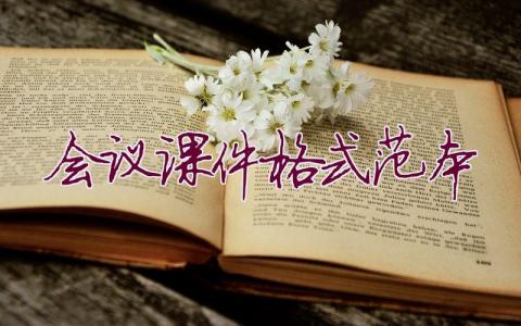 會議課件格式范本