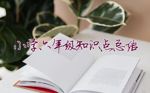 小學六年級知識點總結