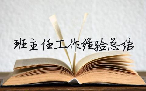 班主任工作經(jīng)驗總結(jié) 15篇