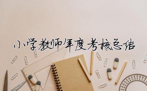 小學教師年度考核總結 30篇