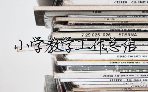 小學(xué)教學(xué)工作總結(jié) 30篇