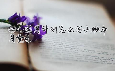 幼兒園月計劃怎么寫大班本月重點 6篇