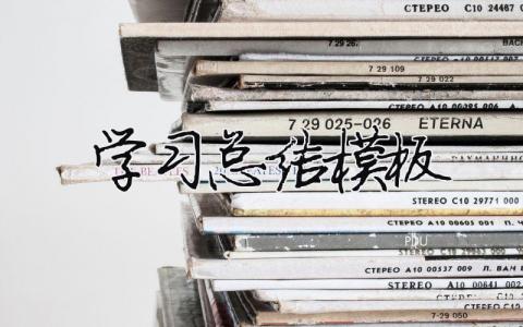 學習總結模板9
