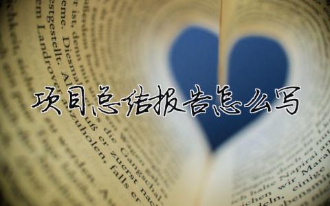 項目總結報告怎么寫項目總結報告怎么寫范文大全11