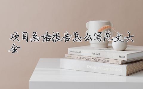 項目總結報告怎么寫范文大全項目總結報告模板范文5