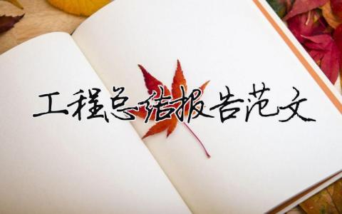 工程總結報告范文（精選合集10篇）