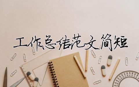 工作總結范文簡短（精選合集13篇）