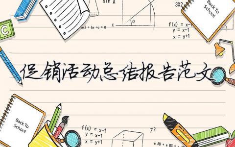 促銷活動總結(jié)報告范文（精選合集13篇）