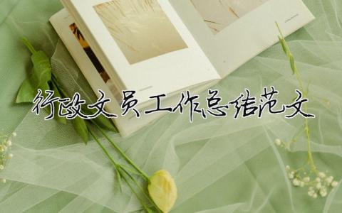 行政文員工作總結范文（精選合集7篇）