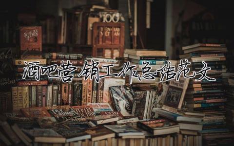 酒吧營銷工作總結范文（精選合集8篇）