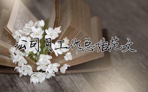公司月工作總結范文（精選合集10篇）