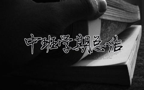 中班學期總結（精選合集15篇）