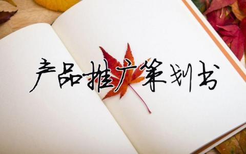 產品推廣策劃書（精選合集13篇）