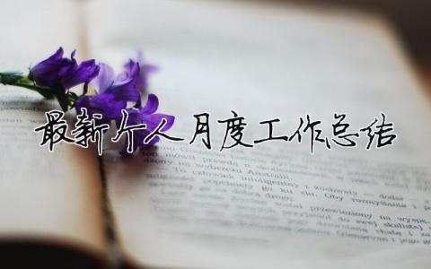 最新個人月度工作總結（精選合集17篇）