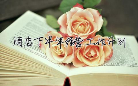 酒店下半年經營工作計劃（精選合集9篇）