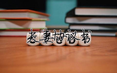 夫妻協(xié)議書（精選合集15篇）