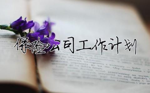 保險(xiǎn)公司工作計(jì)劃 2024年保險(xiǎn)公司工作計(jì)劃（精選合集16篇）