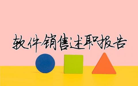 軟件銷售述職報(bào)告 軟件銷售述職報(bào)告怎么寫（精選合集7篇）