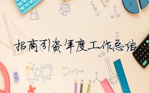 招商引資年度工作總結 招商引資年終工作總結（精選合集9篇）