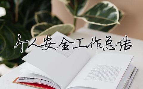 個人安全工作總結(jié) 個人安全工作總結(jié)幼兒園（精選合集19篇）