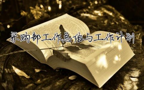 采購部工作總結與工作計劃 采購部工作總結與工作計劃（精選合集15篇）