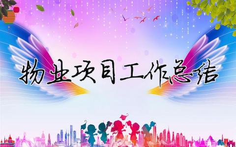 物業項目工作總結 物業項目工作總結范文（精選合集12篇）
