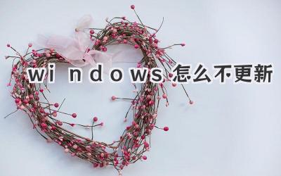 windows怎么不更新