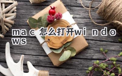 mac怎么打開windows