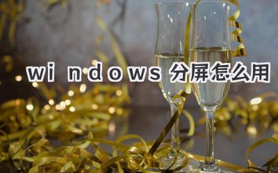 windows分屏怎么用