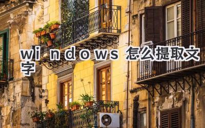 windows怎么提取文字