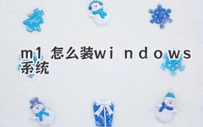 m1怎么裝windows系統(tǒng)