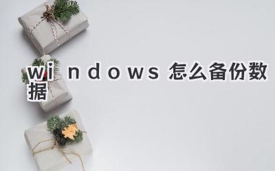 windows怎么備份數(shù)據(jù)