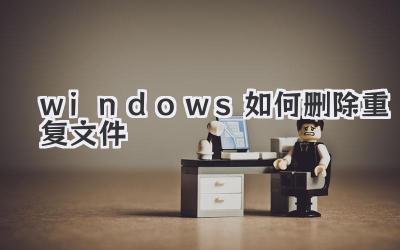 windows如何刪除重復文件