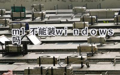 m1不能裝windows嗎