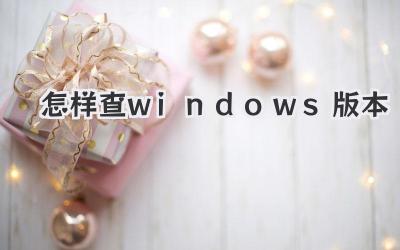 怎樣查windows版本