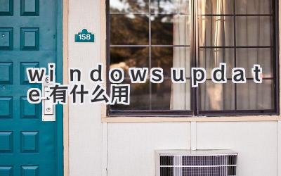 windowsupdate有什么用