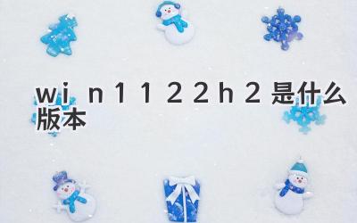 win1122h2是什么版本