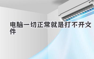 電腦一切正常就是打不開文件