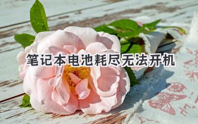 筆記本電池耗盡無(wú)法開機(jī)