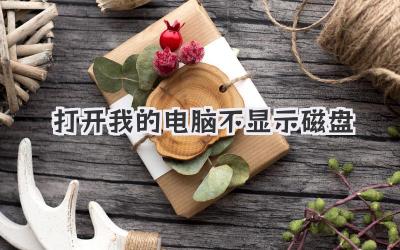 打開我的電腦不顯示磁盤