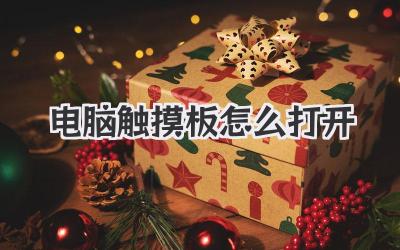 電腦觸摸板怎么打開
