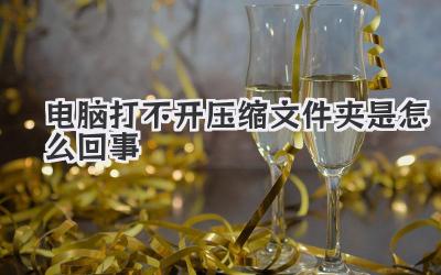 電腦打不開壓縮文件夾是怎么回事