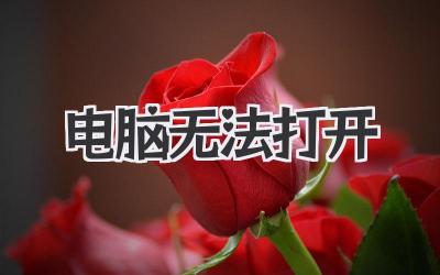 電腦無法打開