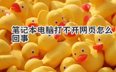筆記本電腦打不開網頁怎么回事