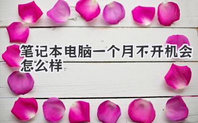 筆記本電腦一個月不開機會怎么樣