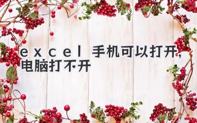 excel手機可以打開,電腦打不開