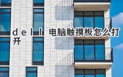 dell電腦觸摸板怎么打開