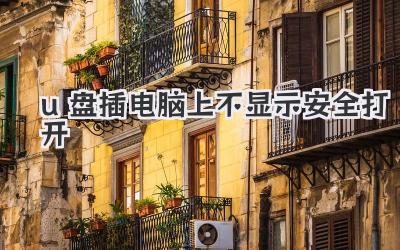 u盤插電腦上不顯示安全打開