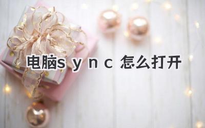 電腦sync怎么打開