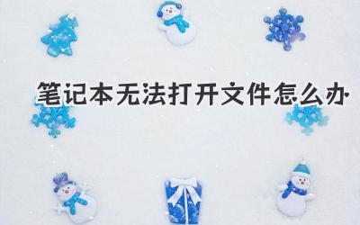 筆記本無法打開文件怎么辦